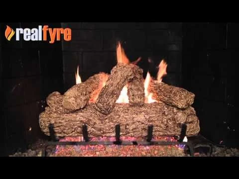 Real Fyre HR Rustic Oak Vented Gas Log Set - Image 5
