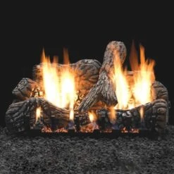 Empire White Mountain Hearth LSxxC2V-Kit Charred Oak Vented Ceramic Fiber Complete Fireplace Log Set