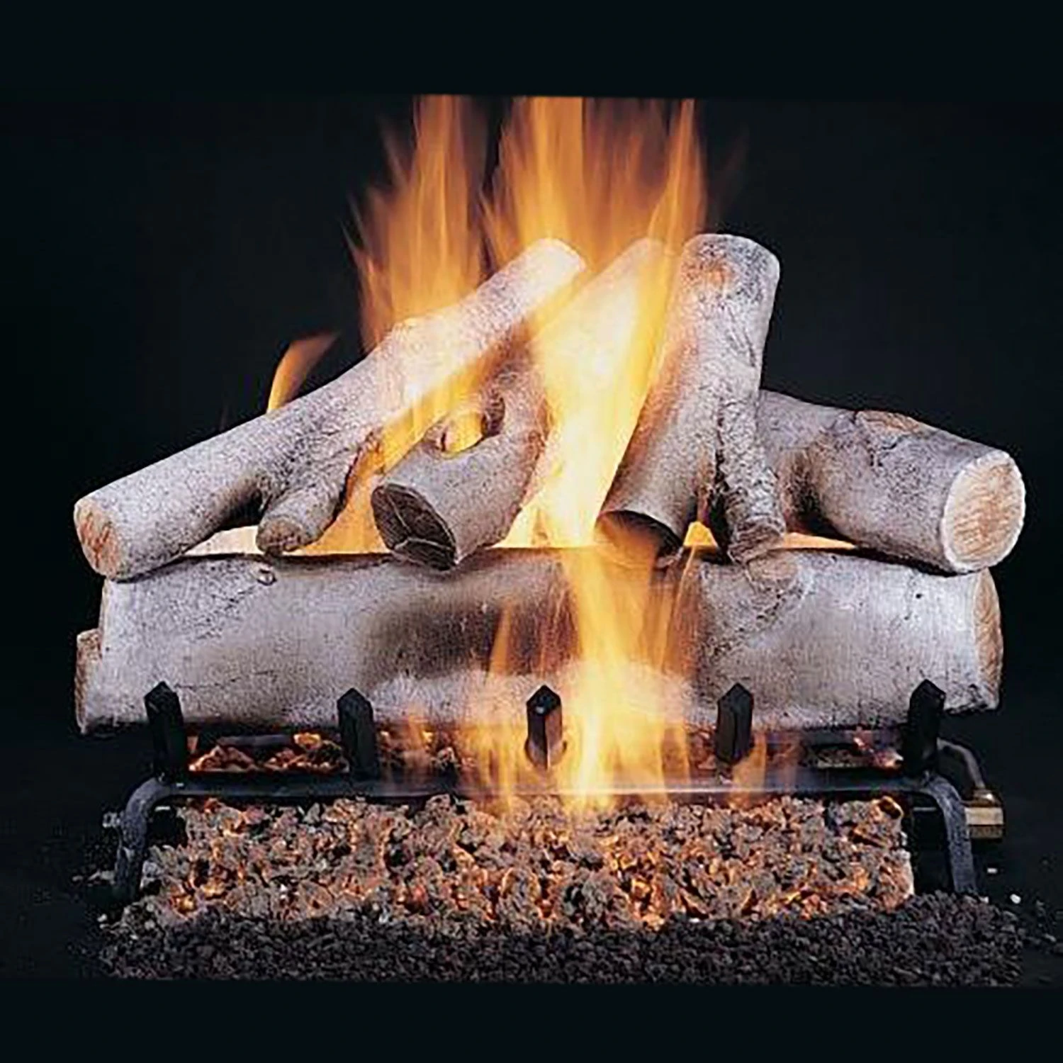 Rasmussen SS-WB-Kit Birch Series Stainless Steel Fireplace Log Set