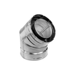 DuraVent DVA-E45B DirectVent Pro Black 45 Degree Elbow