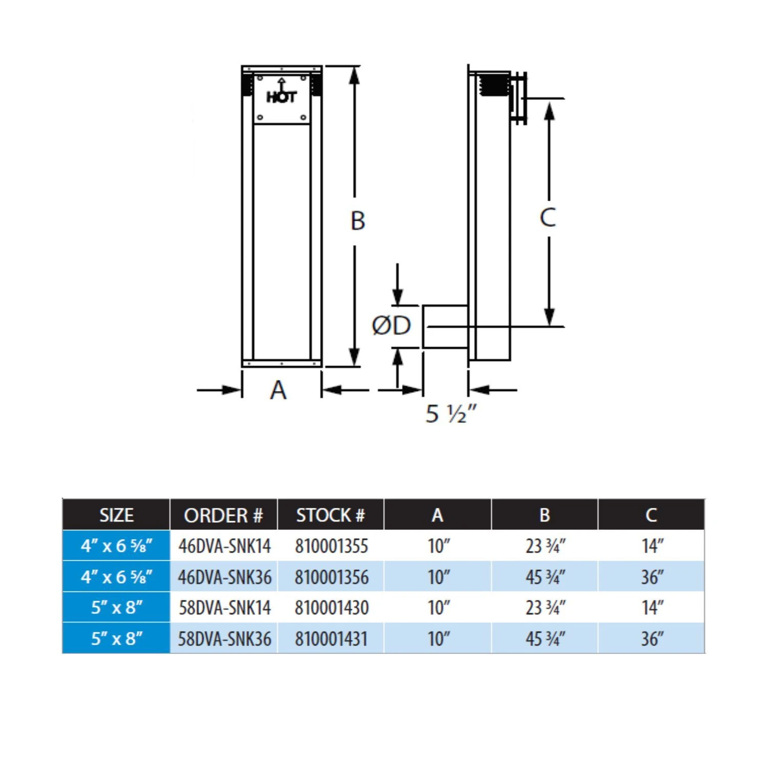 DuraVent 58DVA-SNK DirectVent Pro 5x8-Inch Diameter Snorkel Termination Cap - Image 2