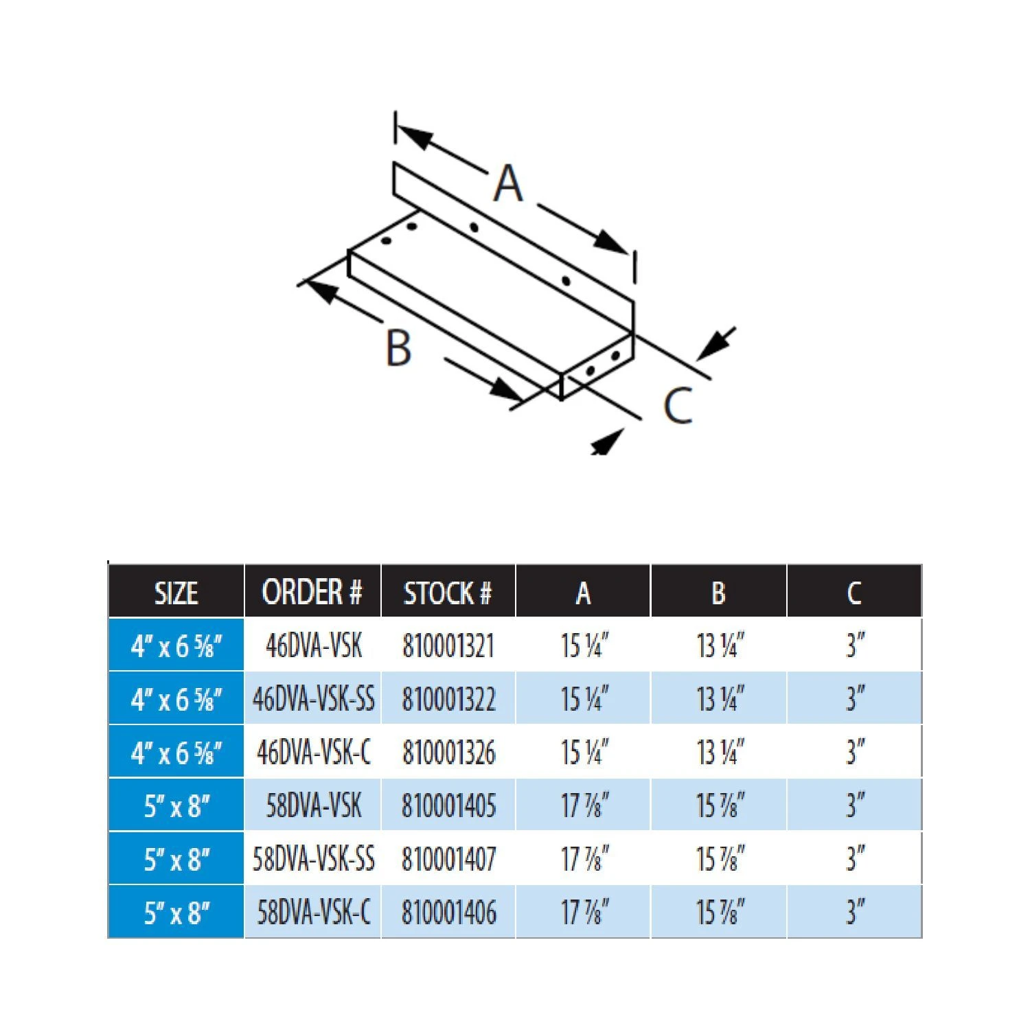 DuraVent DVA-VSK-SS DirectVent Pro Stainless Steel Vinyl Siding Standoff Kit - Image 2