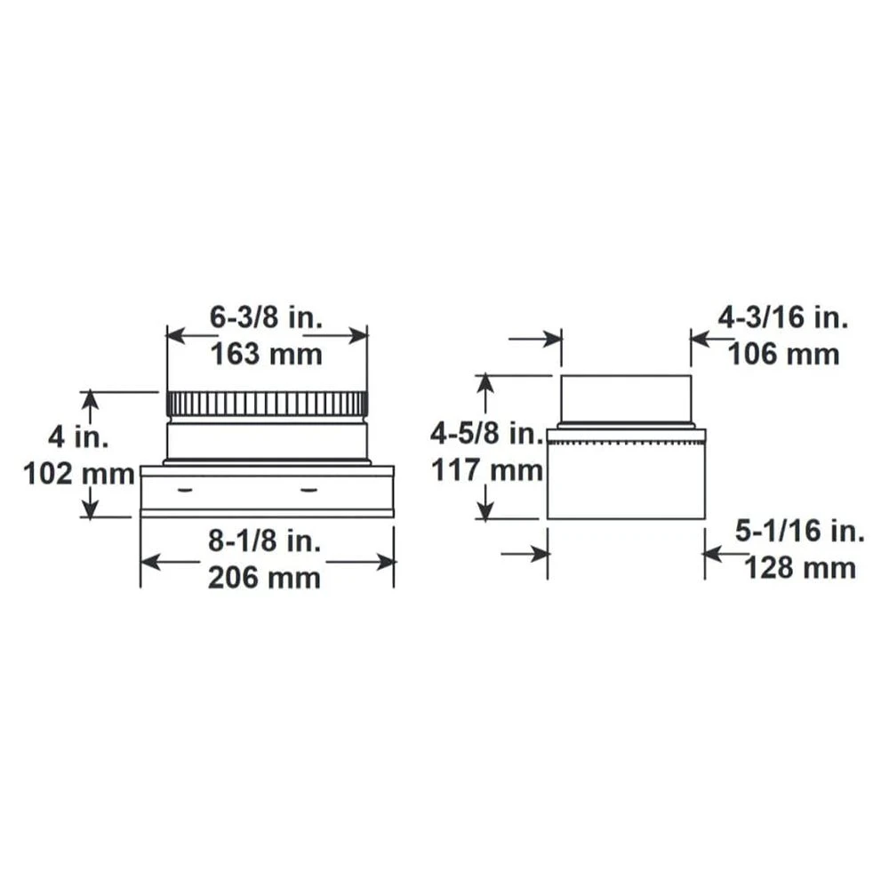 Majestic DVP-2SL 8 To 6 And 5/8-Inch DVP To SLP Adapter - Image 2