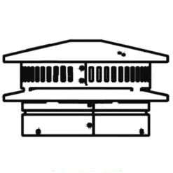 Majestic DVP-TV Vertical Direct Vent Termination Cap With Storm Collar