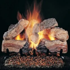 Rasmussen SS-ED-Kit Evening Desire Series Stainless Steel Fireplace Log Set