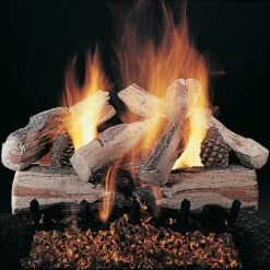 Rasmussen SS-EXF-Kit Evening CrossFire Series Stainless Steel Fireplace Log Set