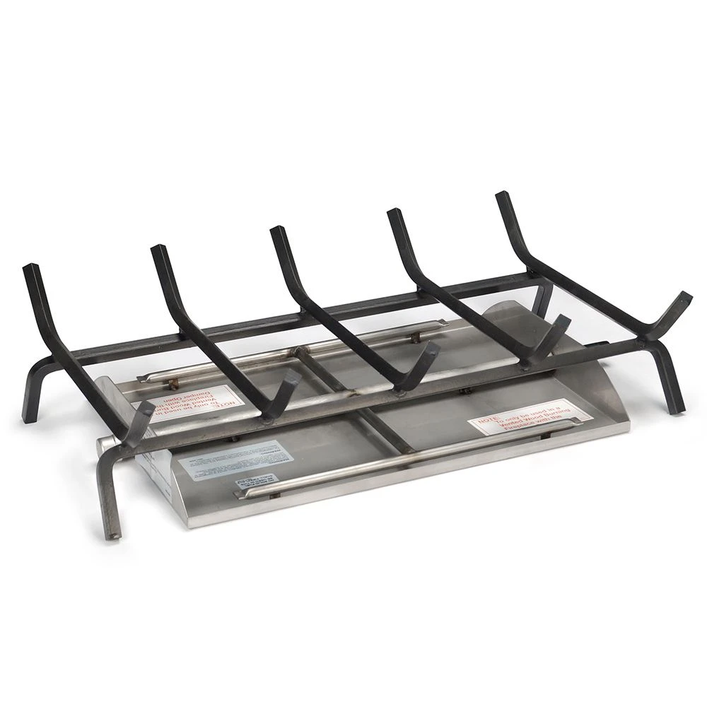 Real Fyre G45 Vented Fireplace Burner, See-Thru, Stainless Steel