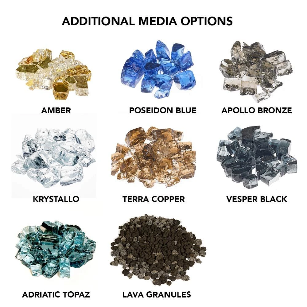 Grand Canyon Assembled H-Style Indoor Glass Burner With Remote And Media - Image 2