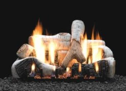 Empire White Mountain Hearth LSxxB2-Kit Ceramic Fiber Birch Complete Fireplace Log Set