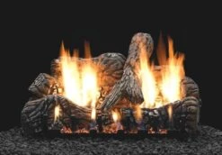 Empire White Mountain Hearth LSxxC-Kit Ceramic Fiber Charred Oak Complete Fireplace Log Set