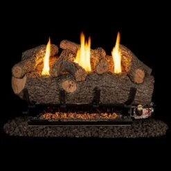 Real Fyre M9 Meadow Oak Ventless Gas Log Set, ANSI Certified