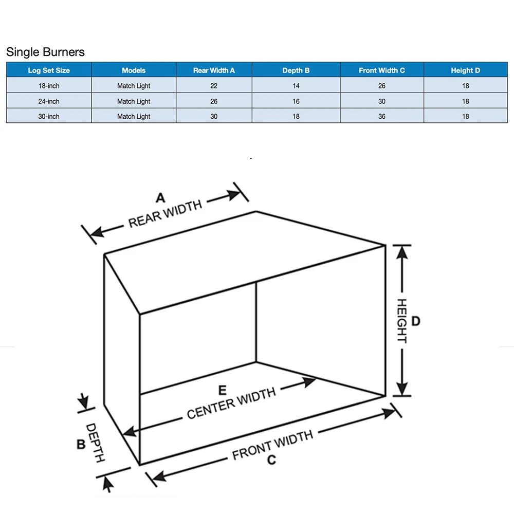 Empire White Mountain Hearth LTH7xx-V-SB-KIT Treehouse Refractory Complete Fireplace Natural Gas Log Set - Image 2