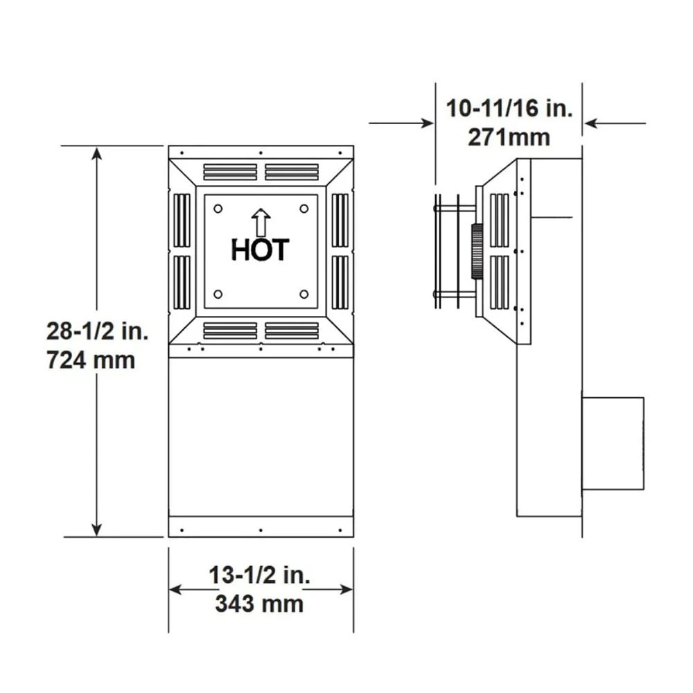Majestic SLK-SNKD SL 14-Inch Vertical Rise Snorkel Cap With Firestop - Image 2