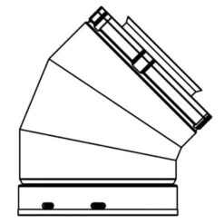 Majestic SLP45-BK Black 45 Degree Elbow