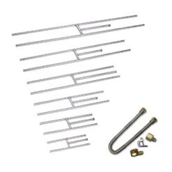 American Fire Glass Rectangular Fireplace H-Burner