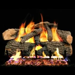 Real Fyre ENO Charred Evergreen Oak Vented Gas Log Set