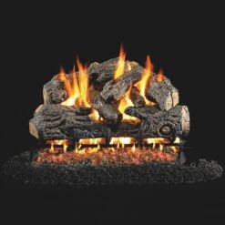 Real Fyre CHN Charred Northern Vented Gas Log Set, Stainless Steel, ANSI Certified