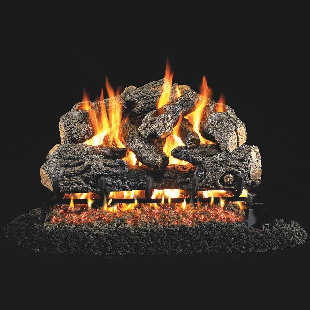 Real Fyre CHN Charred Northern Vented Gas Log Set, Stainless Steel, ANSI Certified