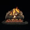 Real Fyre CHD Charred Oak Vented Gas Log Set, Stainless Steel, ANSI Certified