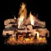 Real Fyre SDP Split Oak Designer Plus Vented Gas Log Set, Stainless Steel, ANSI Certified